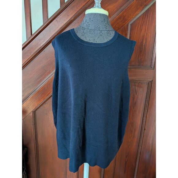 Grace Elements Womens Sleeveless Navy Sweater Tank 3X NWT - Picture 1 of 7